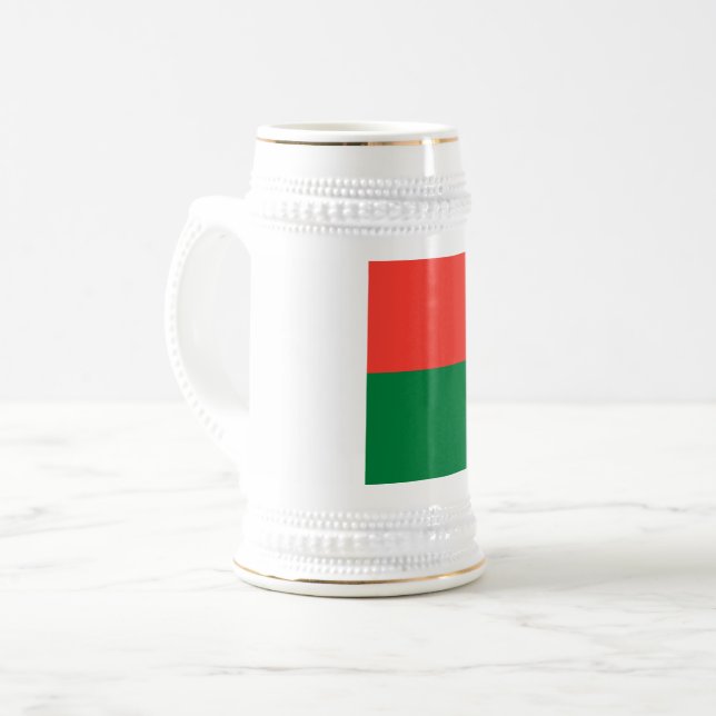 Madagaskar-Flagge Bierglas (Vorderseite Links)