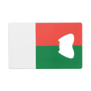 Madagaskar-Flagge Geldbeutel Flaschenöffner