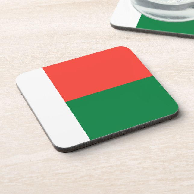 Madagaskar-Flagge Getränkeuntersetzer (Linke Seite)