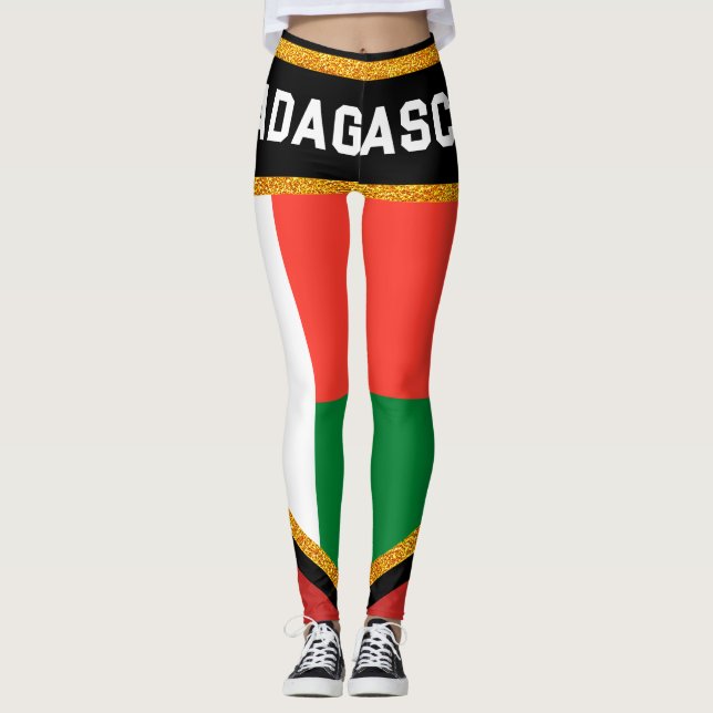 Madagaskar-Flagge Leggings (Vorderseite)
