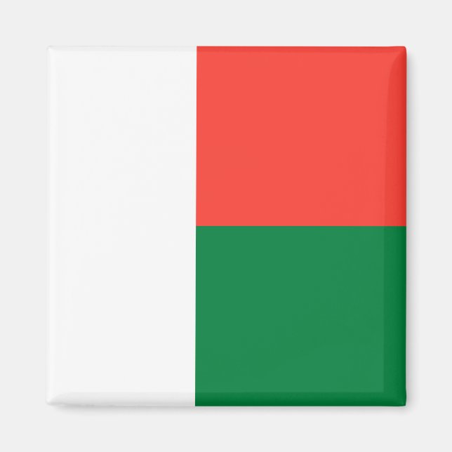Madagaskar-Flagge Magnet (Vorne)