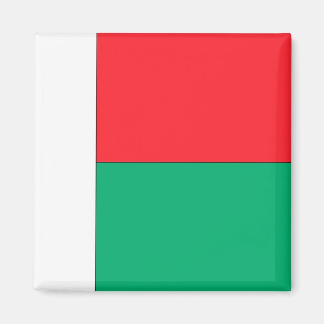 Madagaskar-Flagge Magnet (Vorne)