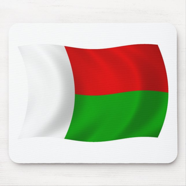 Madagaskar Flagge Mauspad (Vorne)