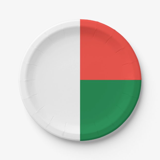 Madagaskar-Flagge Pappteller (Vorderseite)