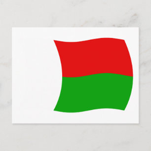 Madagaskar Flagge Postkarte