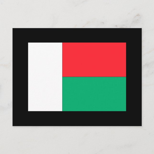 Madagaskar-Flagge Postkarte (Vorderseite)