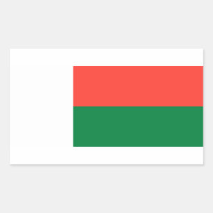 Madagaskar-Flagge Rechteckiger Aufkleber