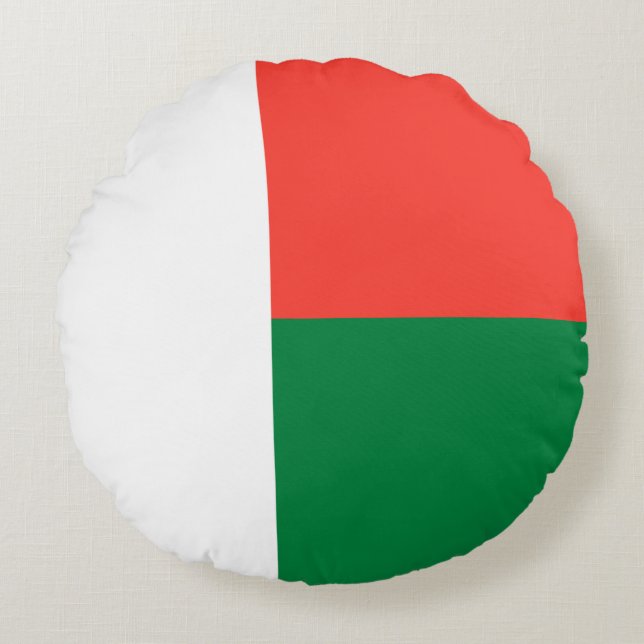 Madagaskar-Flagge Rundes Kissen (Vorderseite)