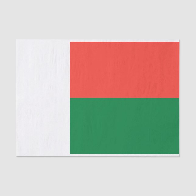 Madagaskar-Flagge Seidenpapier (Vorderseite)