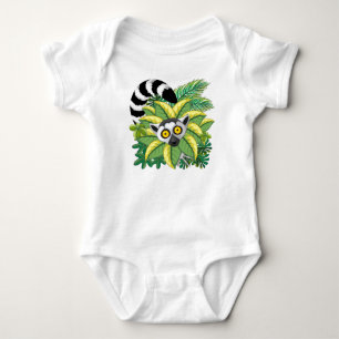 Madagaskar-Lemuren im Exotischen Dschungel Baby Strampler