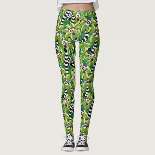 Madagaskar-Lemuren im Exotischen Dschungel Leggings