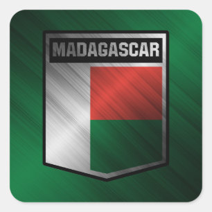 Madagaskar Quadratischer Aufkleber
