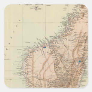 Madagaskar Quadratischer Aufkleber