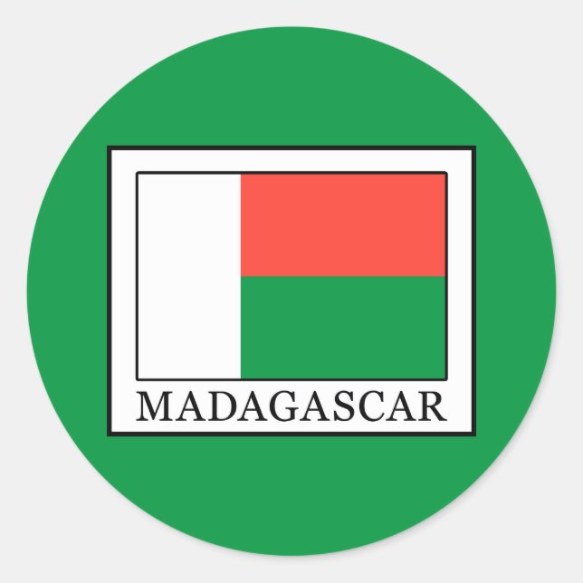 Madagaskar Runder Aufkleber (Vorderseite)