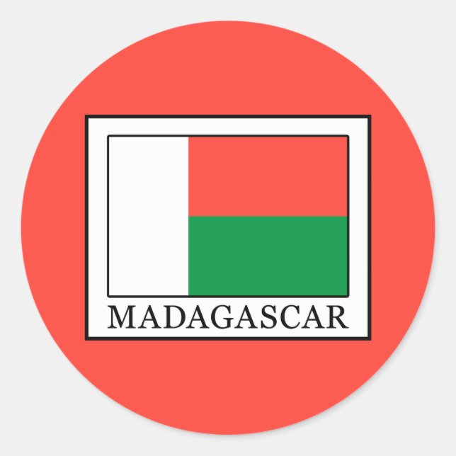 Madagaskar Runder Aufkleber (Vorderseite)