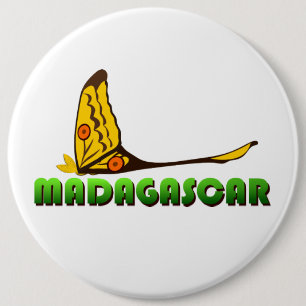 Madagaskar-Symbol - Kometenfalter, Reise Button