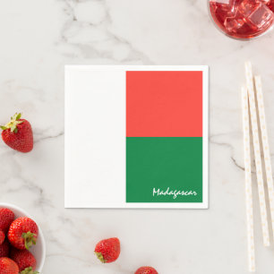 Madagaskar und Flag Party-Mode /Sportfans Serviette