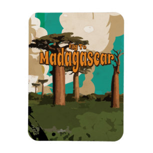 Madagaskar Vintage-Reiseposter Magnet