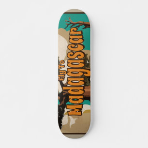 Madagaskar Vintage-Reiseposter Skateboard