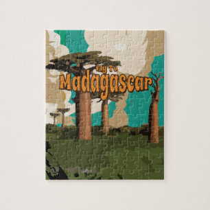 Madagaskar Vintage Travel Poster