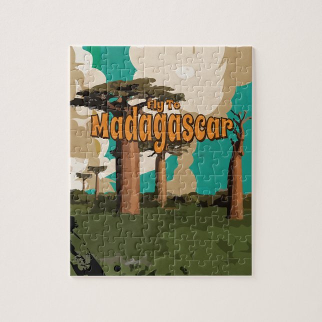 Madagaskar Vintage Travel Poster (Vertikal)