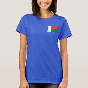 Madagaskarflaggen- und -karten-DK-T - Shirt