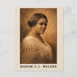 Madam C.J. Walker Portrait Art Postkarte