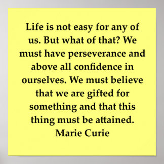 Madam-Marie-Curie-Zitat Poster