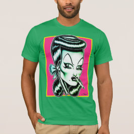 Madam Mars™/Kosmisches Farben/Grün T-Shirt
