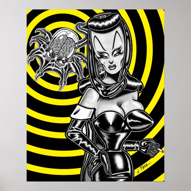 Madam Mars™/Pet Hirn-Fledermaus Poster (Vorne)