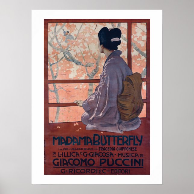 Madama Butterfly Poster vintage (1904) (Devant)