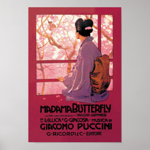 Madama Schmetterlings-Oper Poster