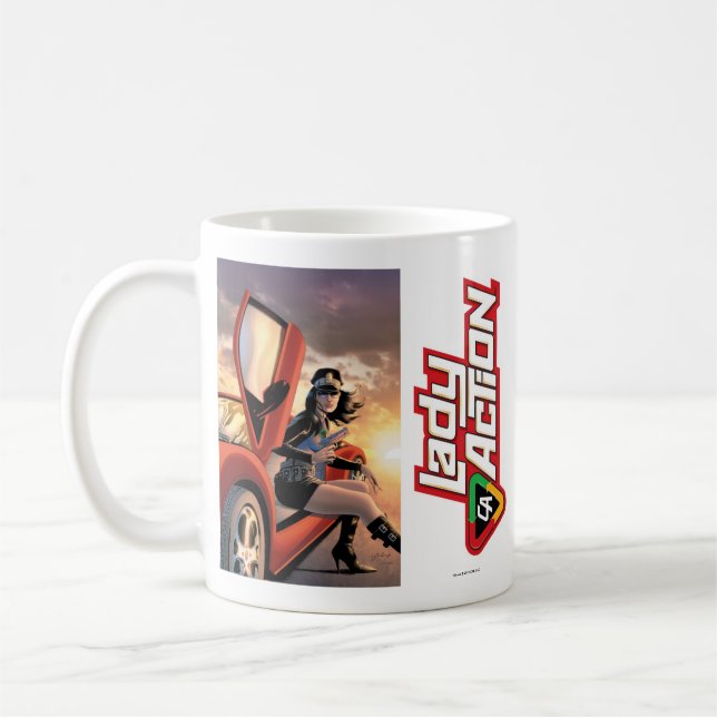 Madame Action Mug - illustration de Paul Gulacy (Gauche)