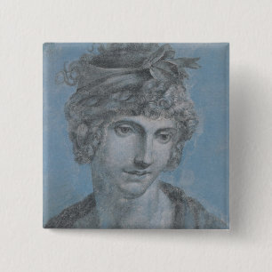 Madame Aubry Olympia der Hohlmeißel, 1784 Button