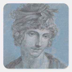 Madame Aubry Olympia of Gouges, 1784 Quadratischer Aufkleber