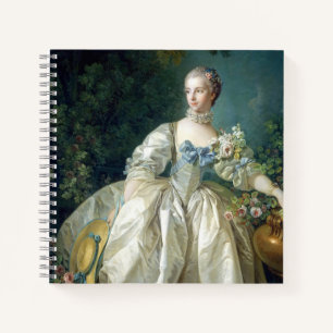 Madame Bergeret 1766 von Francois Boucher Ölfarbe Notizbuch