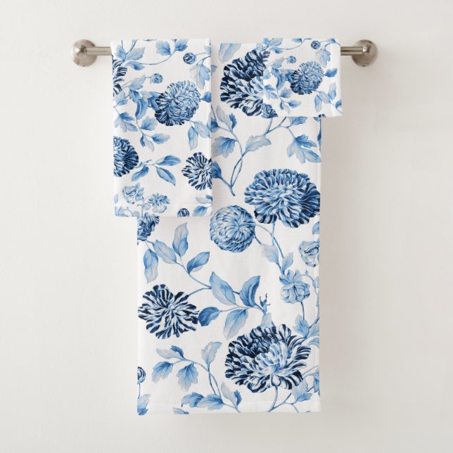Madame Blue Modern Vintage Botanical Toile floral (En situation)