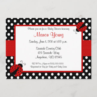 Madame Bug Baby ou invitation de Fête de la mariée