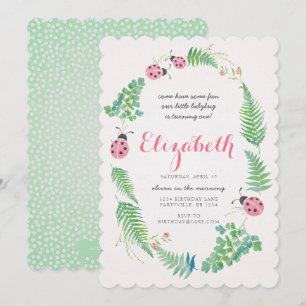 Madame Bug Birthday Invitation