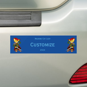 Madame Cat Lady 2024 für Präsident Thunder_Cove Autoaufkleber