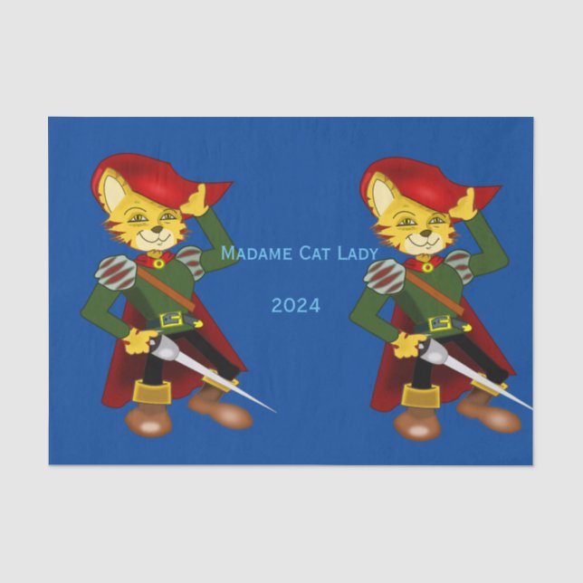Madame Cat Lady 2024 für Präsident Thunder_Cove Seidenpapier (Vorderseite)