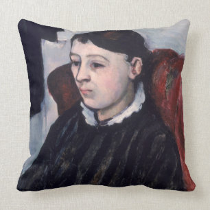 Madame Cezanne, c.1883-85 (Öl auf Leinwand) Kissen