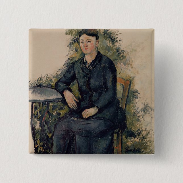 Madame Cezanne im Garten, 1880- Paul-Cezanne | Button (Vorderseite)