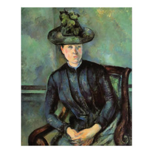 Madame Cezanne mit grünem Hut, Fotodruck