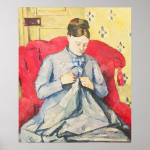 Madame Cezanne sewing Poster