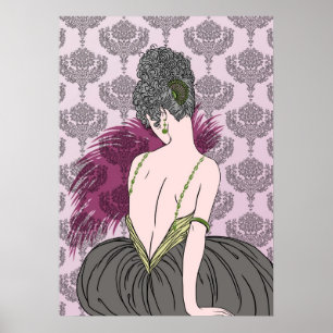 Madame d'art déco avec la damassé - BIANCA : Tem