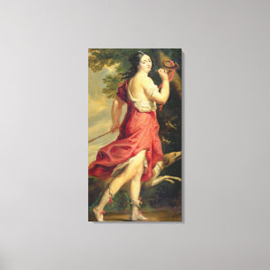 Madame de Montespan als Diana der Huntress Leinwanddruck
