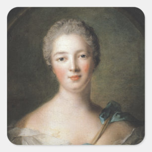 Madame de Pompadour 1748 Quadratischer Aufkleber