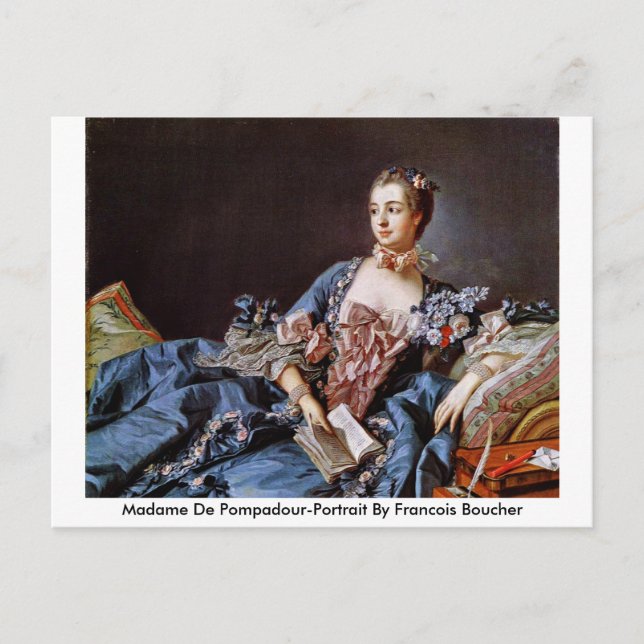 Madame de Pompadour-Portrait von Francois Boucher Postkarte (Vorderseite)