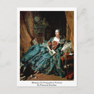 Madame de Pompadour Portrait von Francois Boucher Postkarte